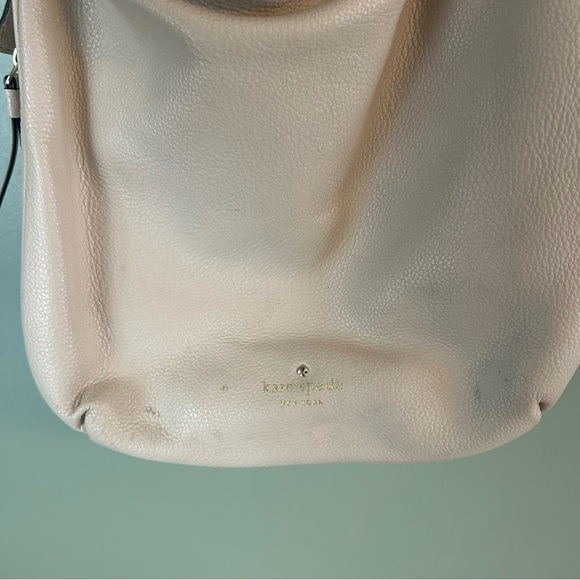 KATE SPADE SMALL ELLA COBBLE HILL BAG IN Cream Leather Shoulder Bag - Picture 2 of 8